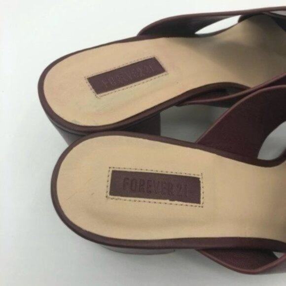 Forever 21 Womens Block Heel Sandals Sz 8 - Picture 4 of 10